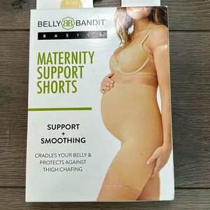 Belly Bandit Nude Maternity Support Mid‎ Thigh Shorts Size Medium